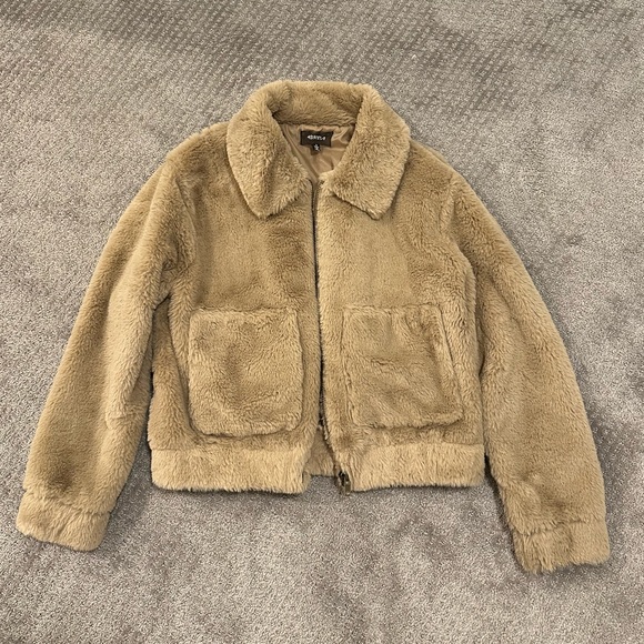 Brown Faux Fur Fuzzy Jacket - Picture 3 of 6